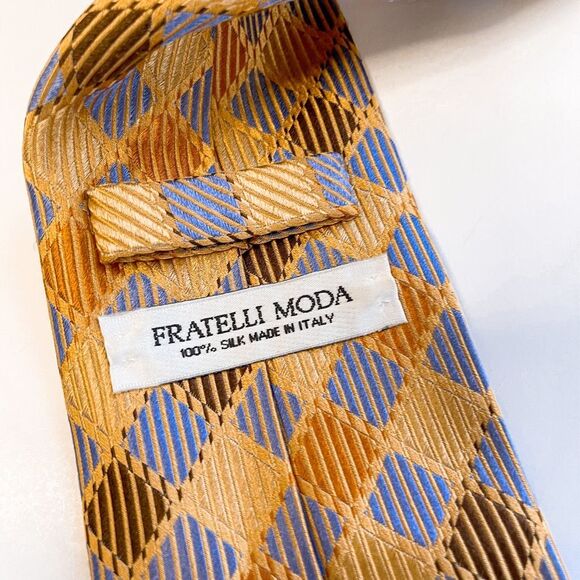 Fratelli Moda Patterned 100% Silk Neck Tie - Picture 4 of 5